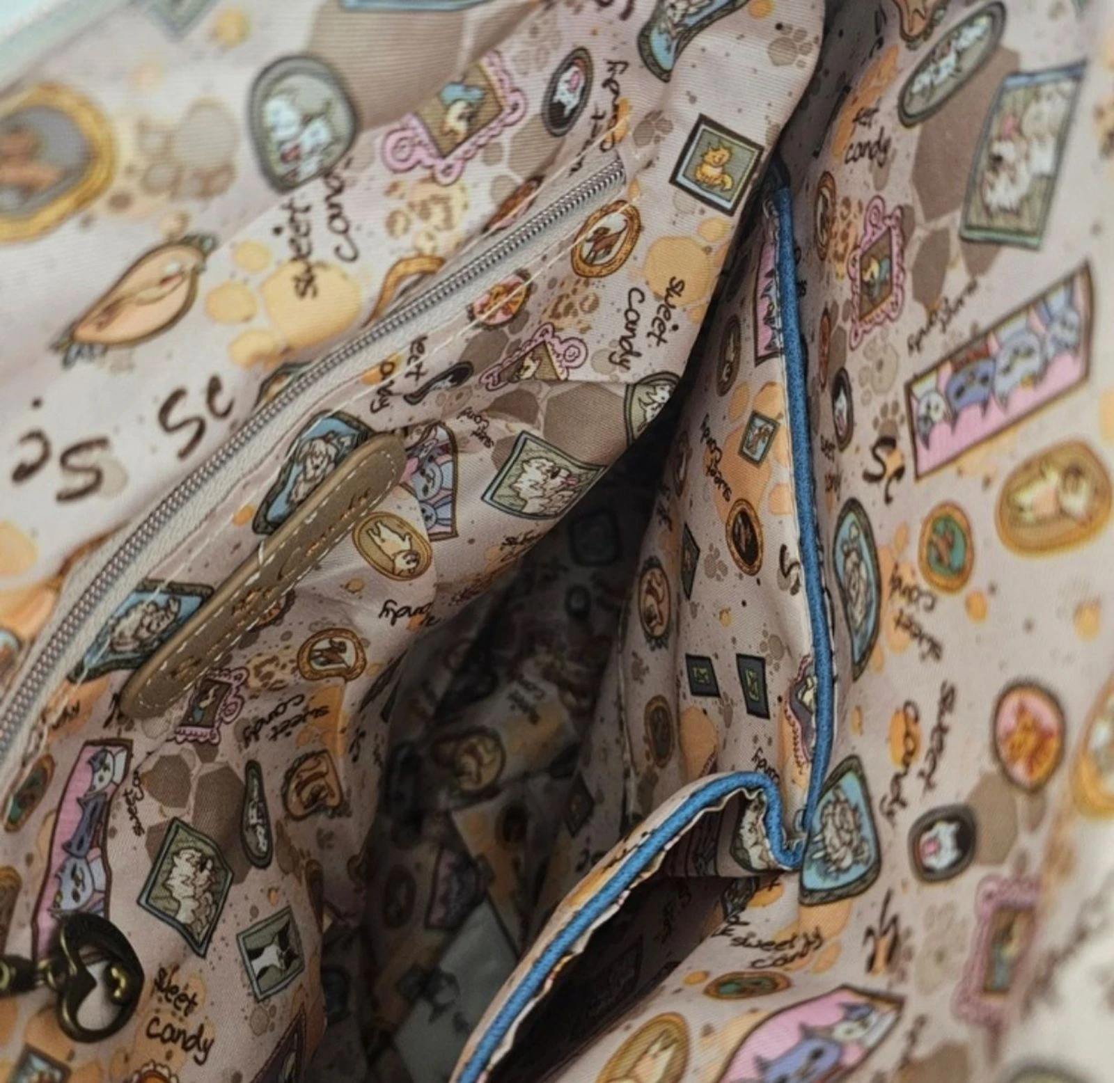 Spectacular Sweet Candy blue vintage dressing backpack bag – photo 6